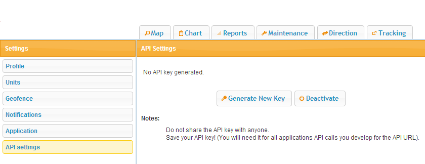 generate new api key